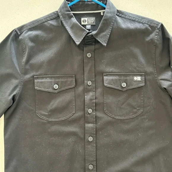 Salty Crew Black Casual Button-Down Shirt - Picture 2 of 8